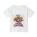 Toddler T‑Shirt — "We Crush Cancer" Awareness Tee (Back: “No one has to fight alone”)