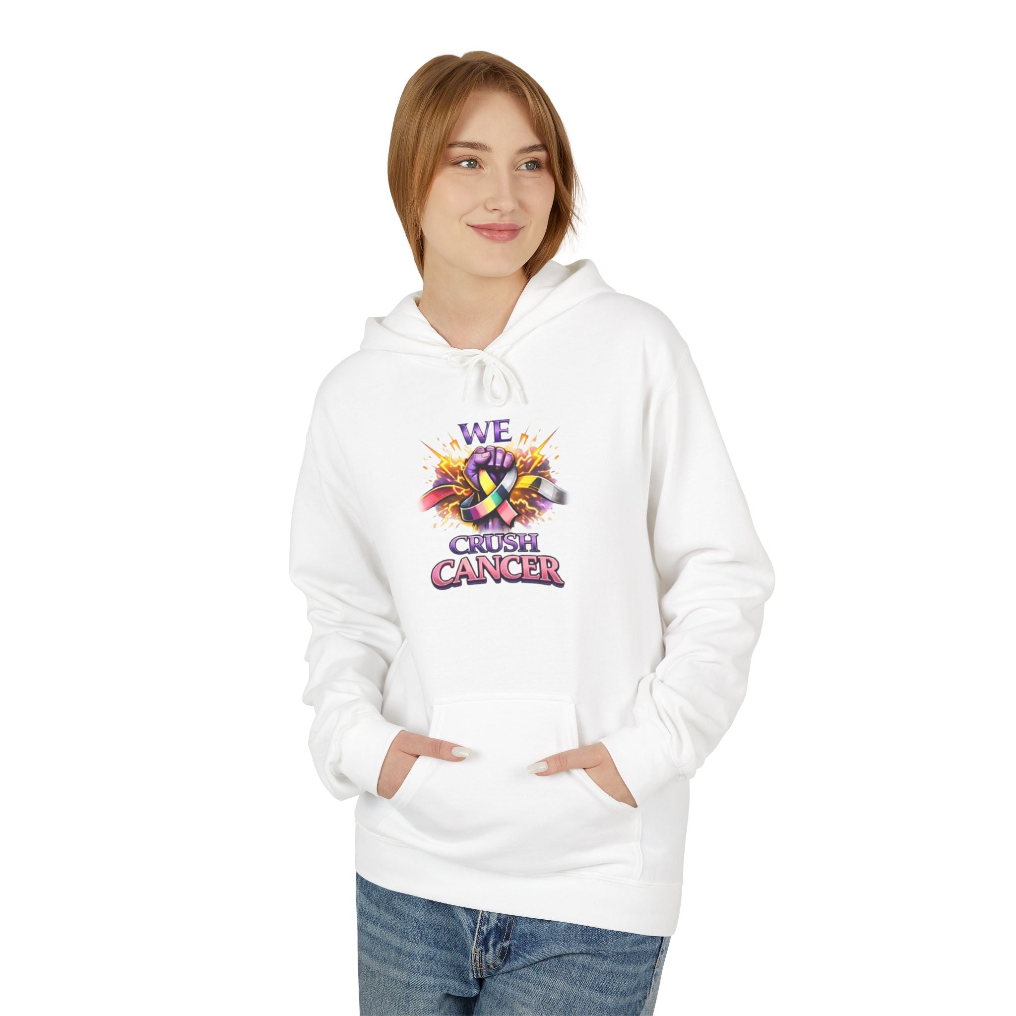 Cancer Survivor Watercolor Hoodie — "We Beat Cancer" Support Sweatshirt