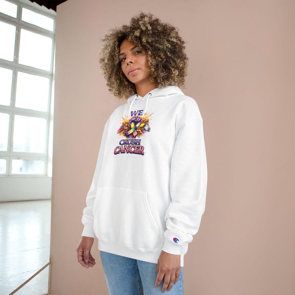 Champion Hoodie — “We Champion Cancer” Supportive Awareness Pullover