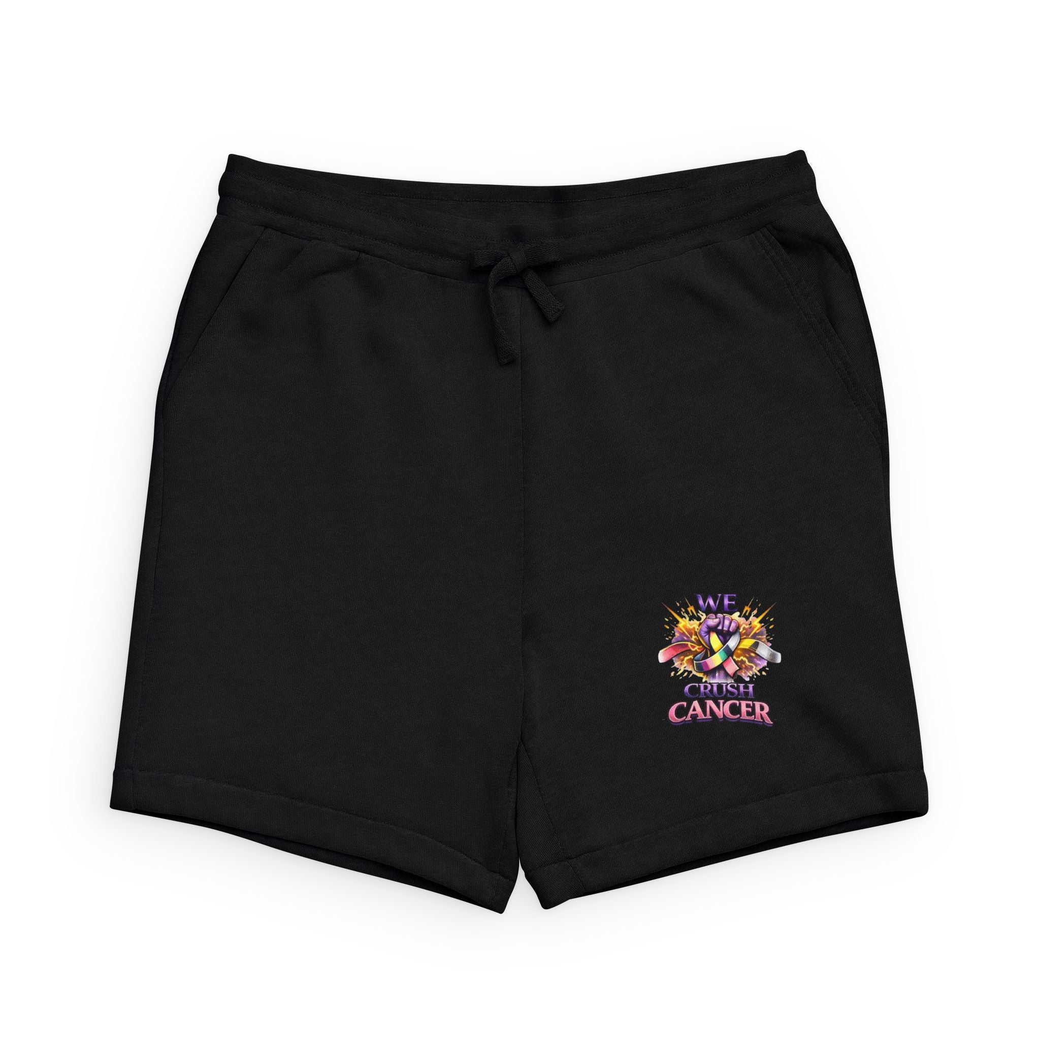 We Crush Cancer Floral Awareness Sweatshorts