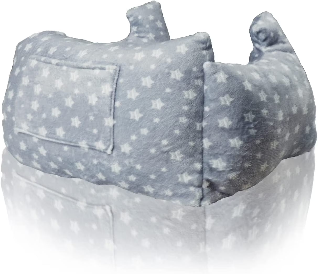 Mastectomy Pillow - Post Surgery Pillow for Breast Cancer, Recovery Breast Pillow for after Heart Surgery, Breast Reduction & Augmentation, Soft Lightweight Heart Pillow with Pockets, Grey Stars