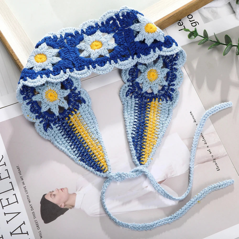 AWAYTR Fashion Braided Headband For Women Knitting Printing Bandana  Bandage Head Scarf Elastic Hair Band Hair Accessorie