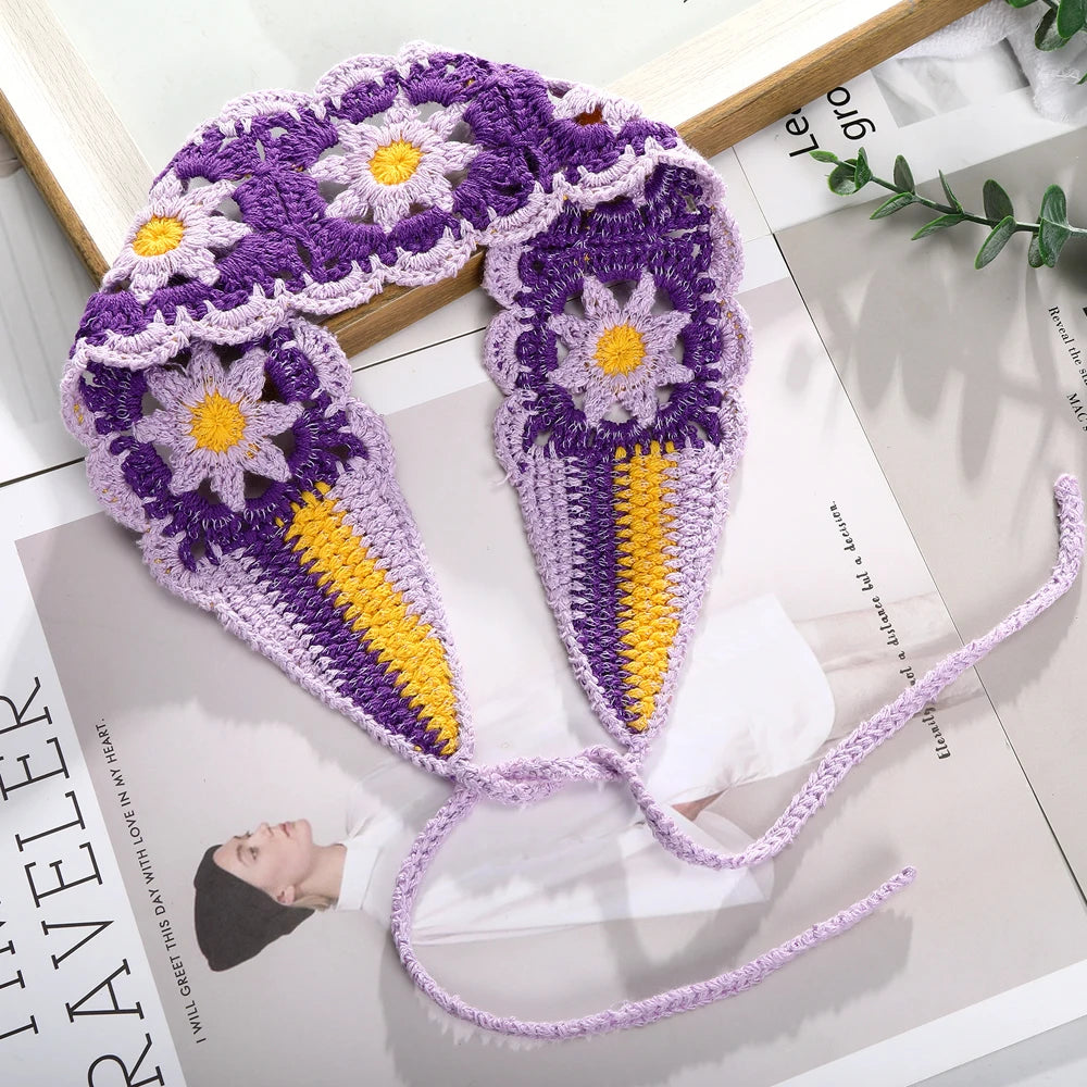 AWAYTR Fashion Braided Headband For Women Knitting Printing Bandana  Bandage Head Scarf Elastic Hair Band Hair Accessorie