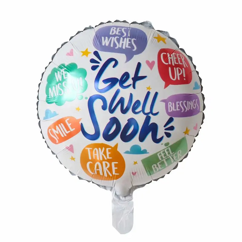 10pcs 18inch Get Well Soon Foil Balloons Best Wishes Helium Balloon For Birthday Wedding Patient's Blessing Decorations Kids Toy