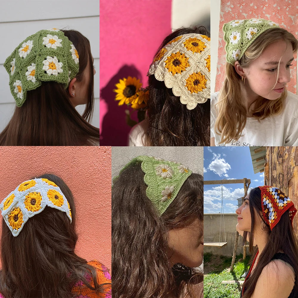 AWAYTR Fashion Braided Headband For Women Knitting Printing Bandana  Bandage Head Scarf Elastic Hair Band Hair Accessorie