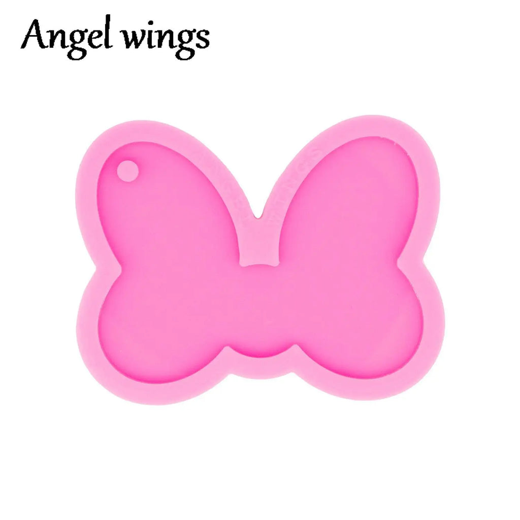 Cancer Molds!-DY0107 Silicone Bow/Breast Cancer Molds, Crown/Music notes Keychain Crafts Epoxy DIY Resin art Mold, Fondant Chocolate Cake Mold