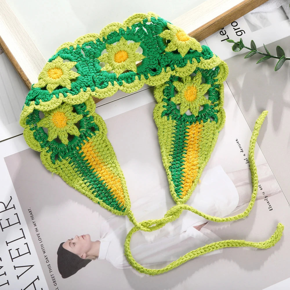 AWAYTR Fashion Braided Headband For Women Knitting Printing Bandana  Bandage Head Scarf Elastic Hair Band Hair Accessorie
