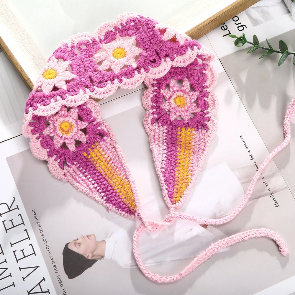 AWAYTR Fashion Braided Headband For Women Knitting Printing Bandana  Bandage Head Scarf Elastic Hair Band Hair Accessorie