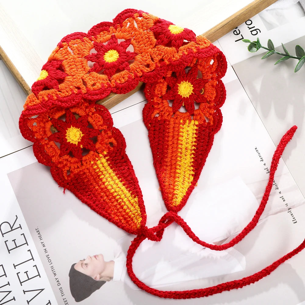 AWAYTR Fashion Braided Headband For Women Knitting Printing Bandana  Bandage Head Scarf Elastic Hair Band Hair Accessorie