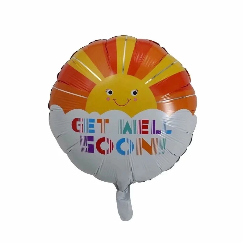 10pcs 18inch Get Well Soon Foil Balloons Best Wishes Helium Balloon For Birthday Wedding Patient's Blessing Decorations Kids Toy
