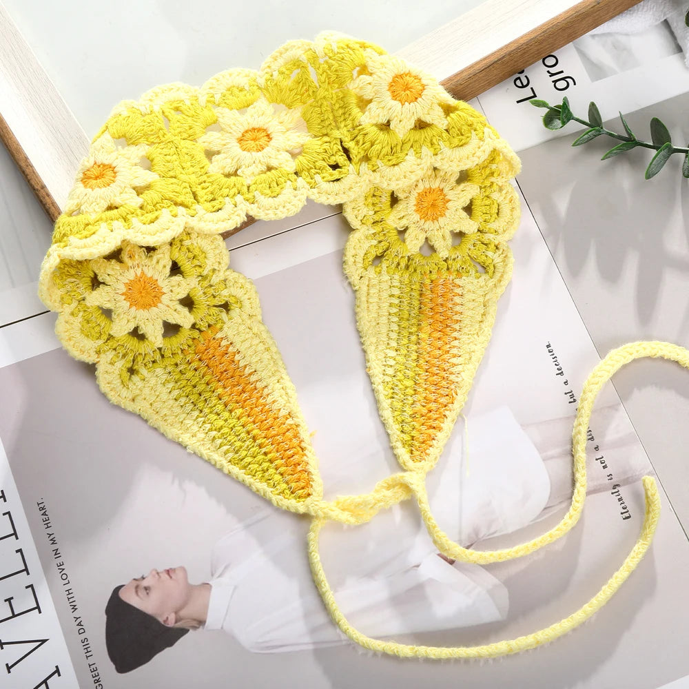 AWAYTR Fashion Braided Headband For Women Knitting Printing Bandana  Bandage Head Scarf Elastic Hair Band Hair Accessorie