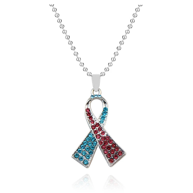 Breast Cancer Awareness Pink Ribbon Necklaces Pendant Jewelry support for all those suffering breast cancer