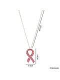 Breast Cancer Happy Kiss Cancer Awareness necklace Ribbon Pendant "Together We Are Stronger than Cancer" gift for women