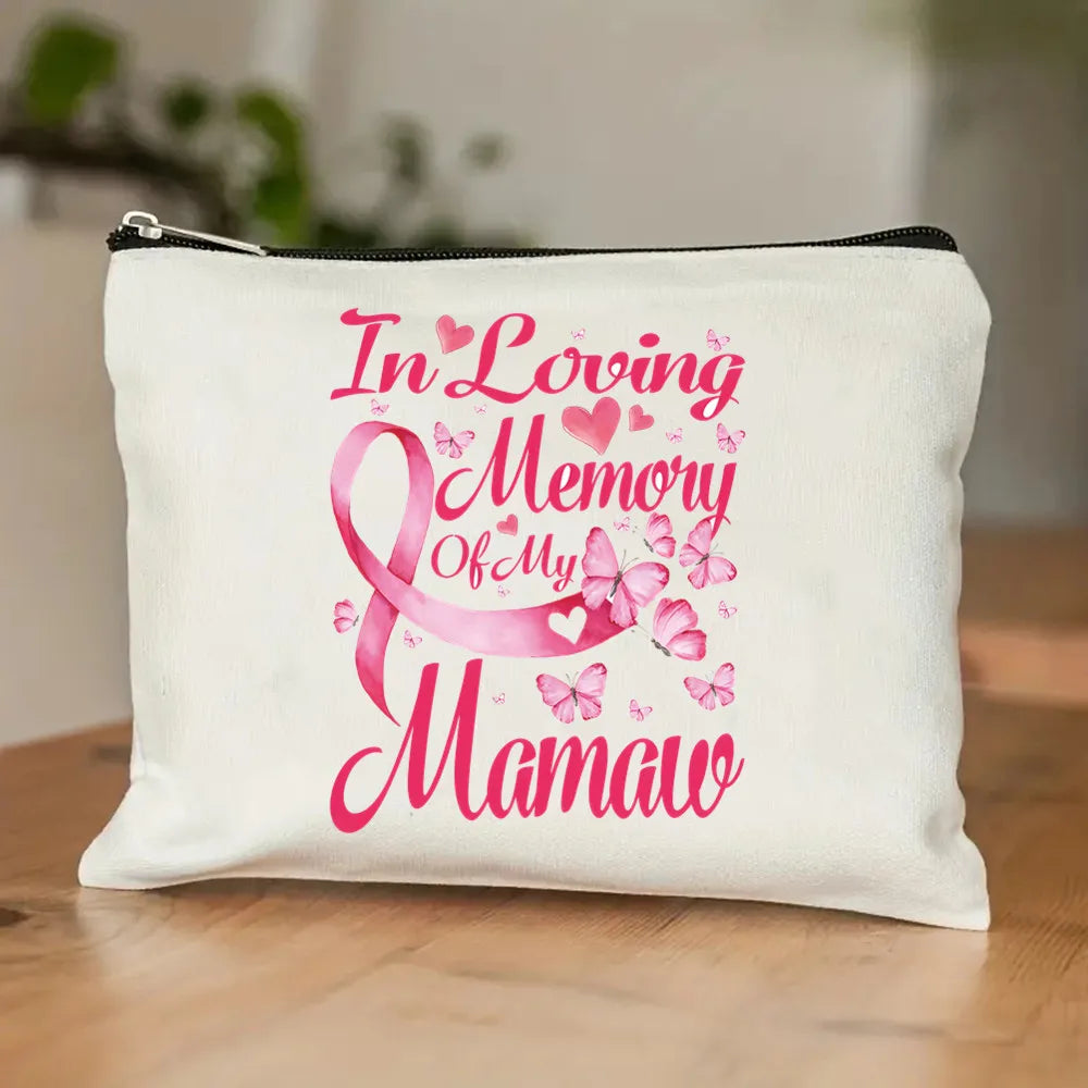 October Pink Breast Cancer Awareness Pattern Bag Set, Lightweight Large Capacity Tote Bag, Party Gift Handbag for Girls
