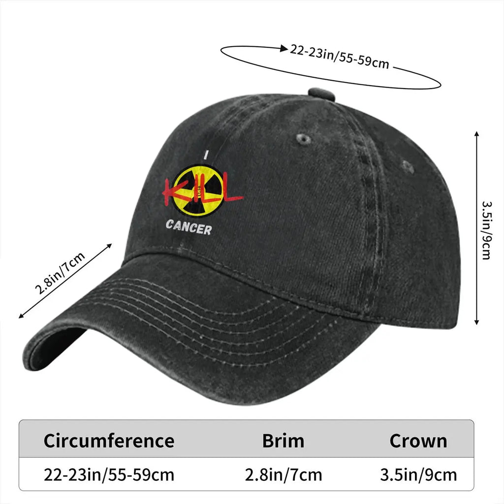 Kill Cancer Baseball Cap Men Hats Women Visor Protection Snapback Radiation Symbol Caps