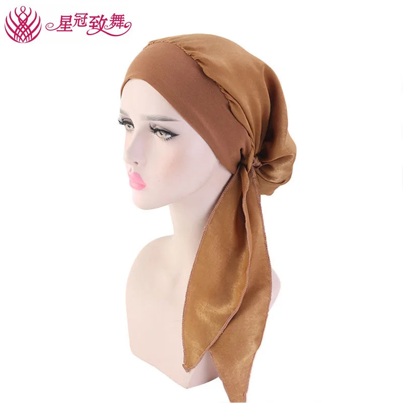 Elastic Wide-Band Boho Print Head Scarf, Sleep Cap & Hair Wrap for Women