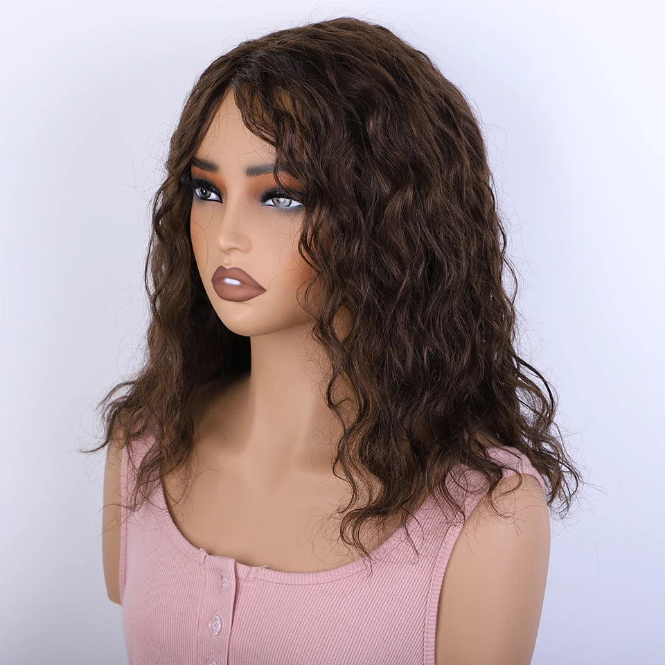 Sleek 100% Real Ready To Wear Short Bodywave Brazilian Hair Wigs 2# Colored Hair Wigs 4# Brown Colored Human Hair Wigs For Women