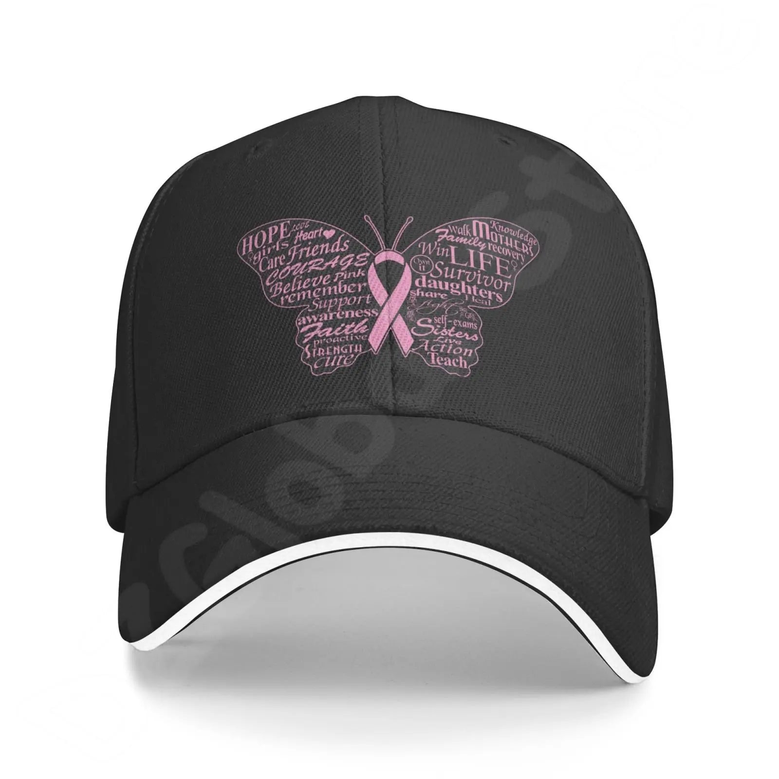 Pink Ribbon Support Breast Cancer Baseball Caps Women Casual Sun Protection Hats Unisex Adjustable Trucker Hat Dropshipping