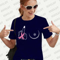 Middle Finger Breast Cancer Shirt for Women Clothing Warrior Shirt Motivational T-shirts Short Sleeve Tee Shirt Women's Clothes