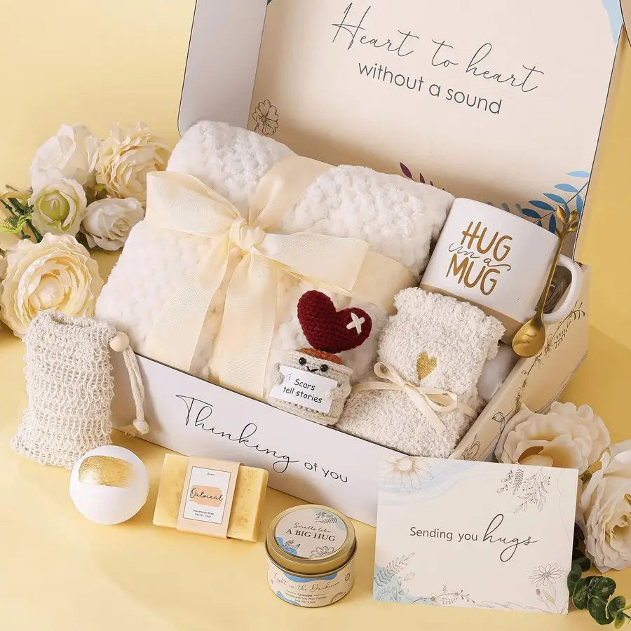 CANCER GIFT SET-Well Gifts for Women Care Package Feel Better Gifts Baskets After Surgery Cancer Patients Miscarriage for Sick Friend Chemo Enco