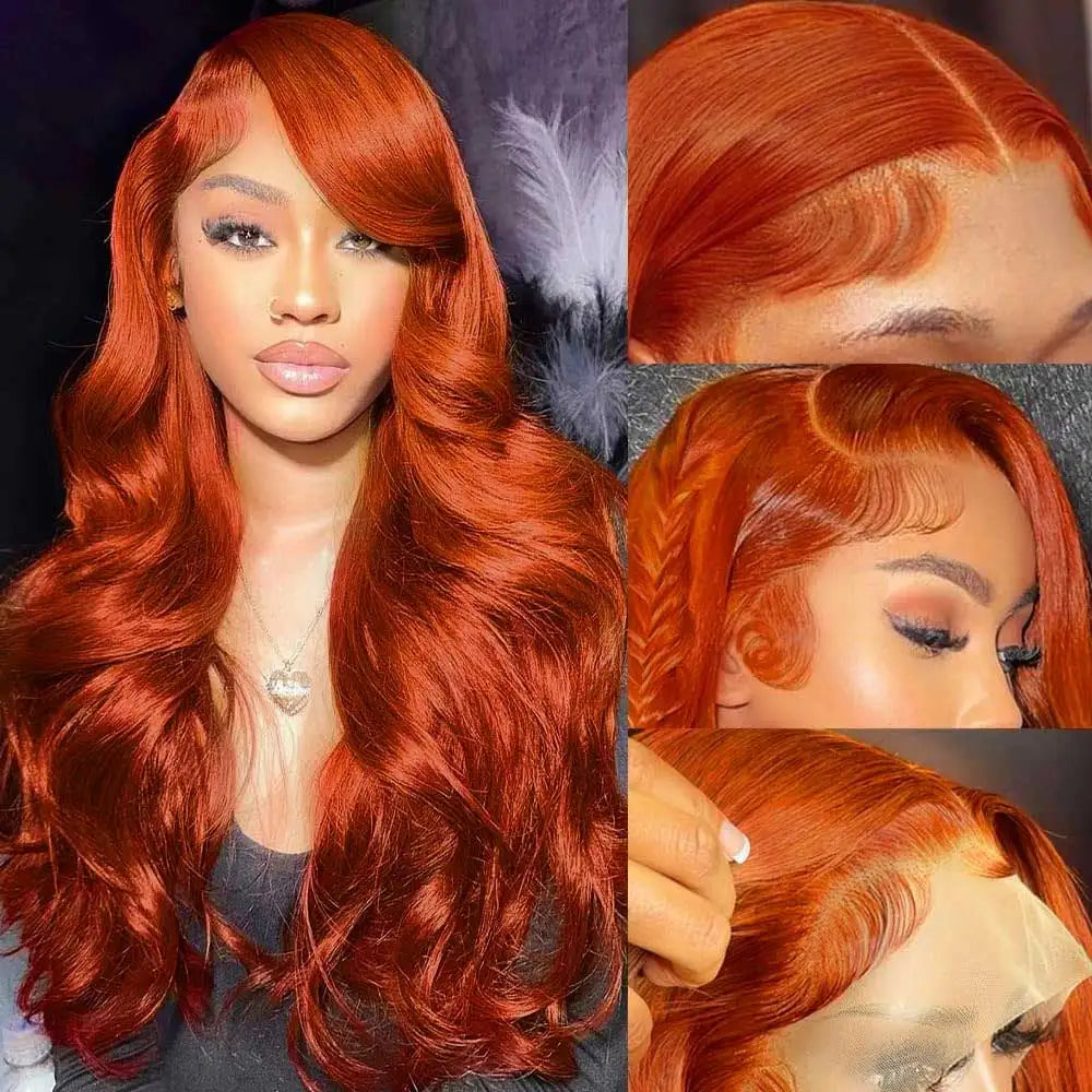 Chocolate Brown Straight Human Hair Wigs 13X4 HD Lace Frontal Wigs Colored Brazilian Bone Straight Lace Front Wigs For Women