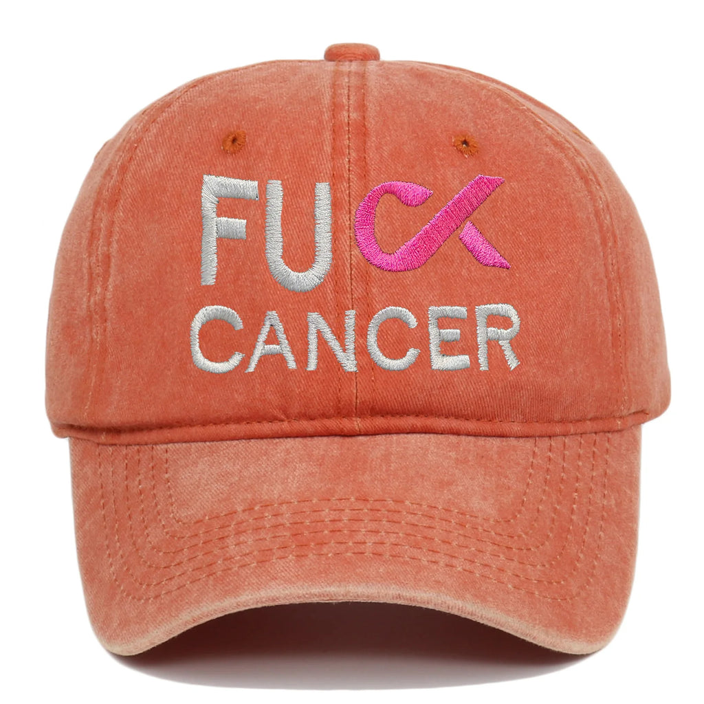 Adjustable Vintage Washed Breast Cancer Cotton Baseball Cap Pink Ribbon Awareness Distressed Dad Hat Cancer Survivor Hat