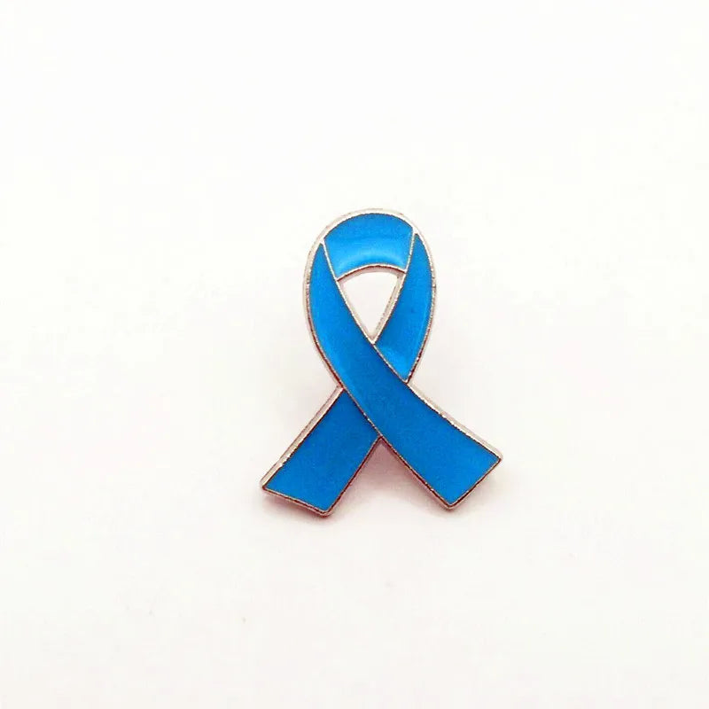 1pc/5pcs/10pcs Colorful Ribbon Broach Pin Bow Tie Symbol Icon Badge Pin Cancer Awareness Lapel Pin