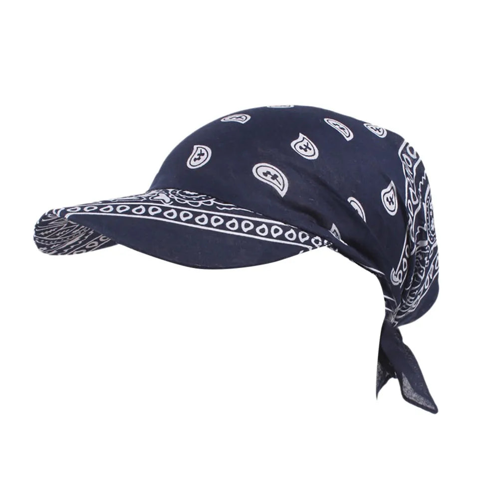 Fashion Hat Women Baseball Cap Sun Hats Headscarf Scarf Brim Caps Floral Print  with scarf or  Bandanas