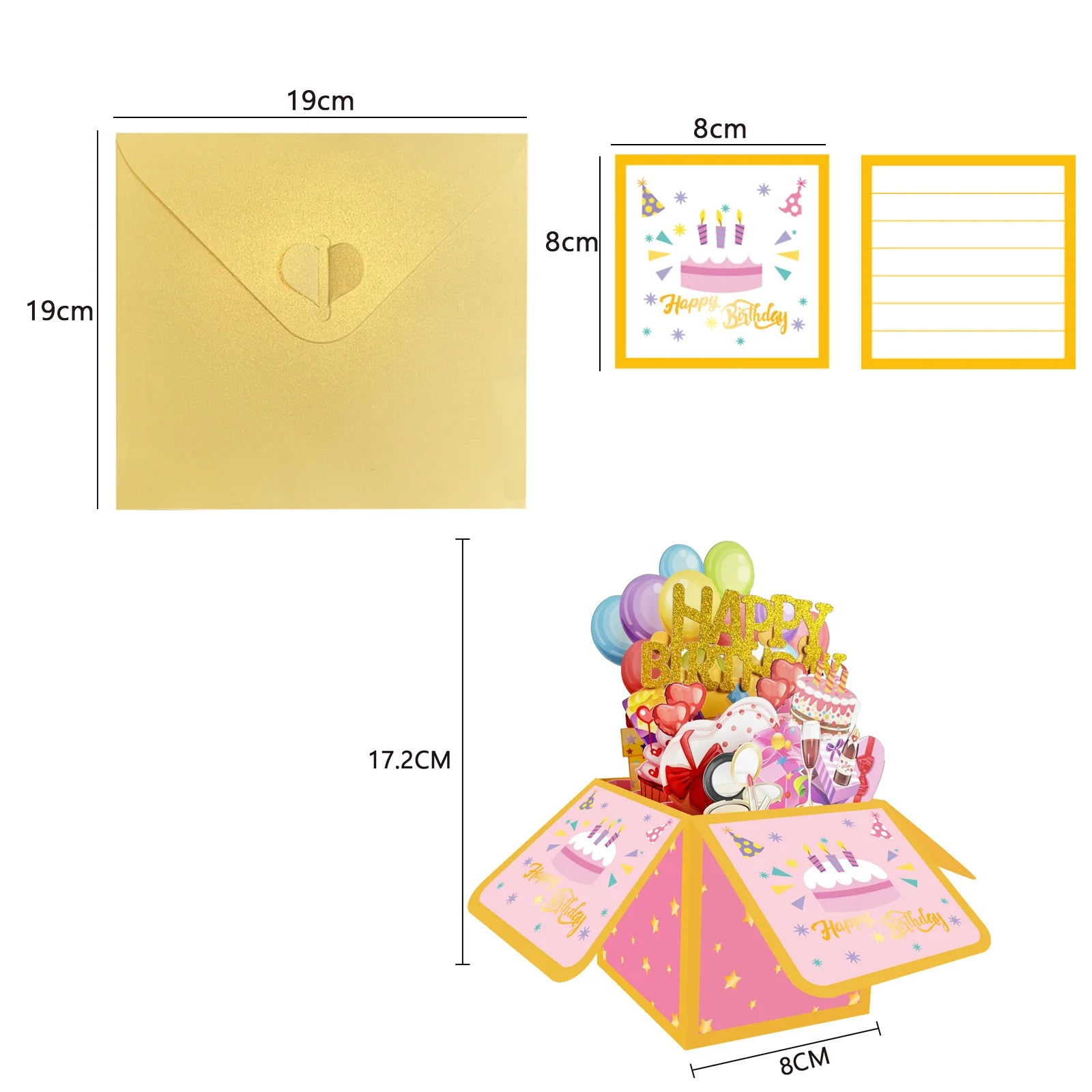 1pc Flower Pop Up Box Card,for Thinking of You, Get Well Soon,Birthday,Happy Mother`s Day,Best Mom Ever, Thank You, Thanksgiving