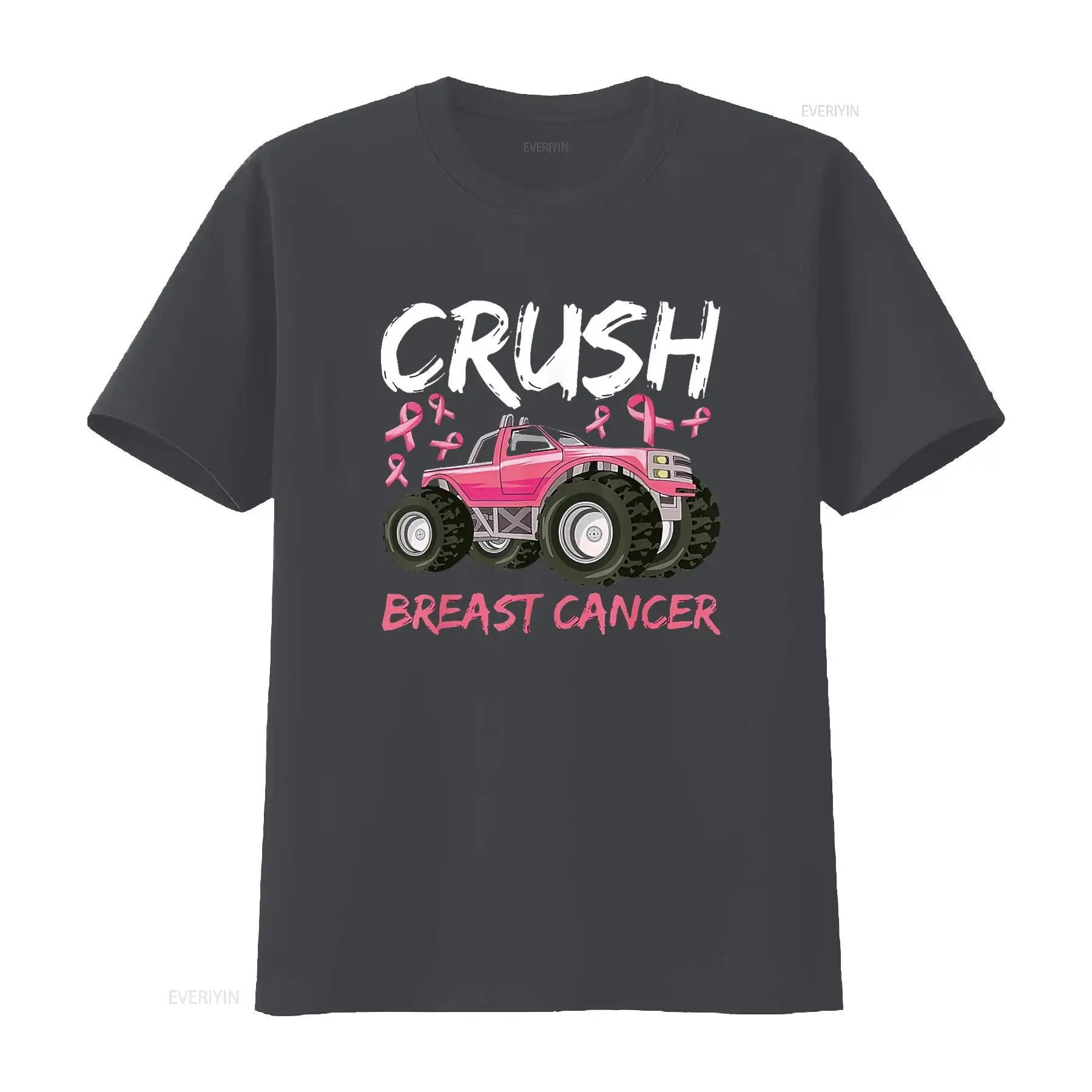 Mens Boys Breast Cancer Awareness T Shirt For Kids Toddlers Black Small vintage Washed homme Slightly Versatile