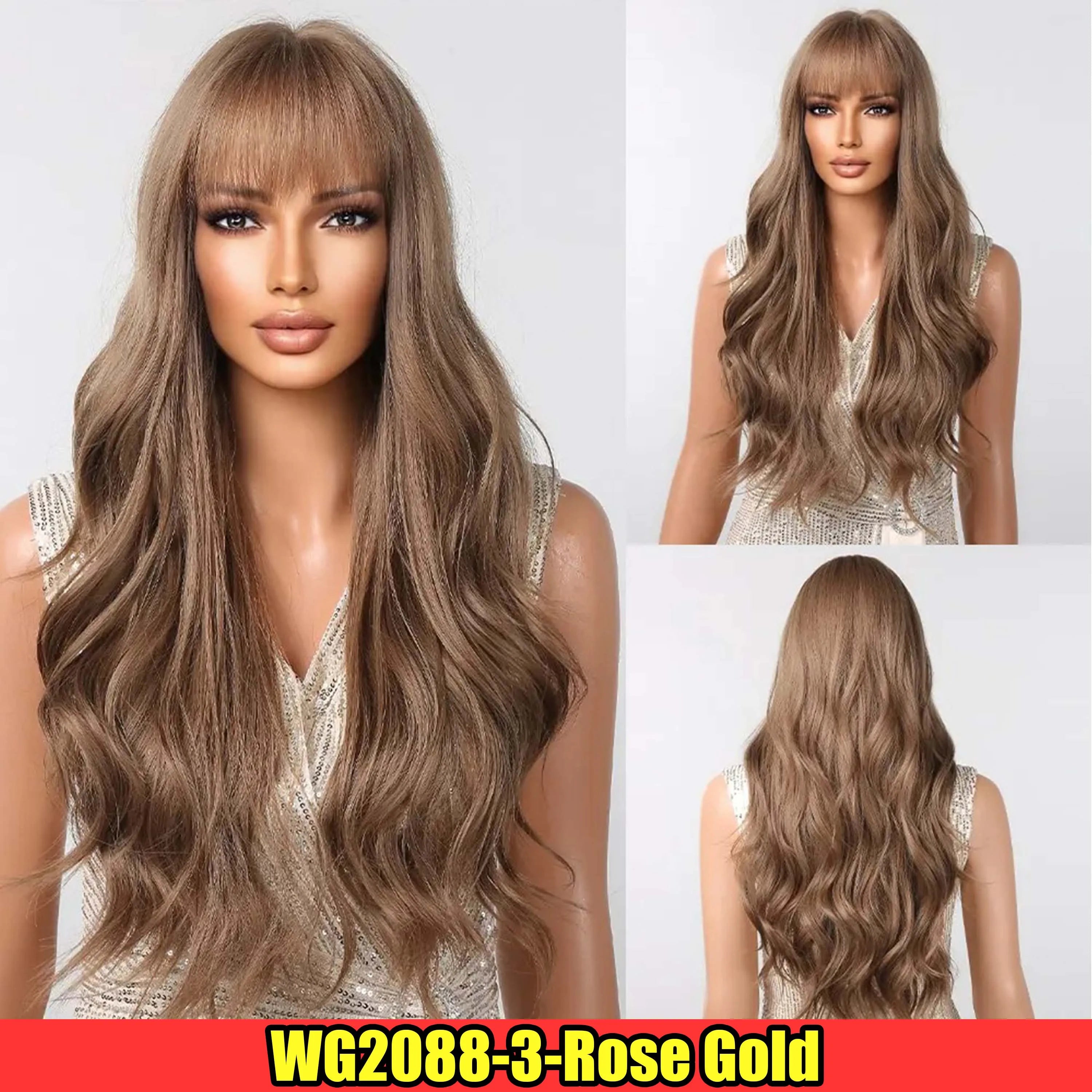 Blonde Women's Wigs Ombre Blonde Curly Wig Wig Ladies Synthetic