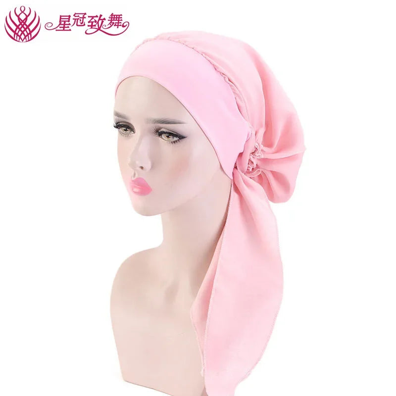 Elastic Wide-Band Boho Print Head Scarf, Sleep Cap & Hair Wrap for Women