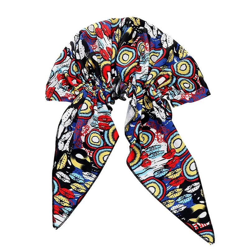 Women Soft Head Scarf Headbands Pre-Tied Head Scarf Printed Ladies Cotton Chemo Cap  Hair Accessories