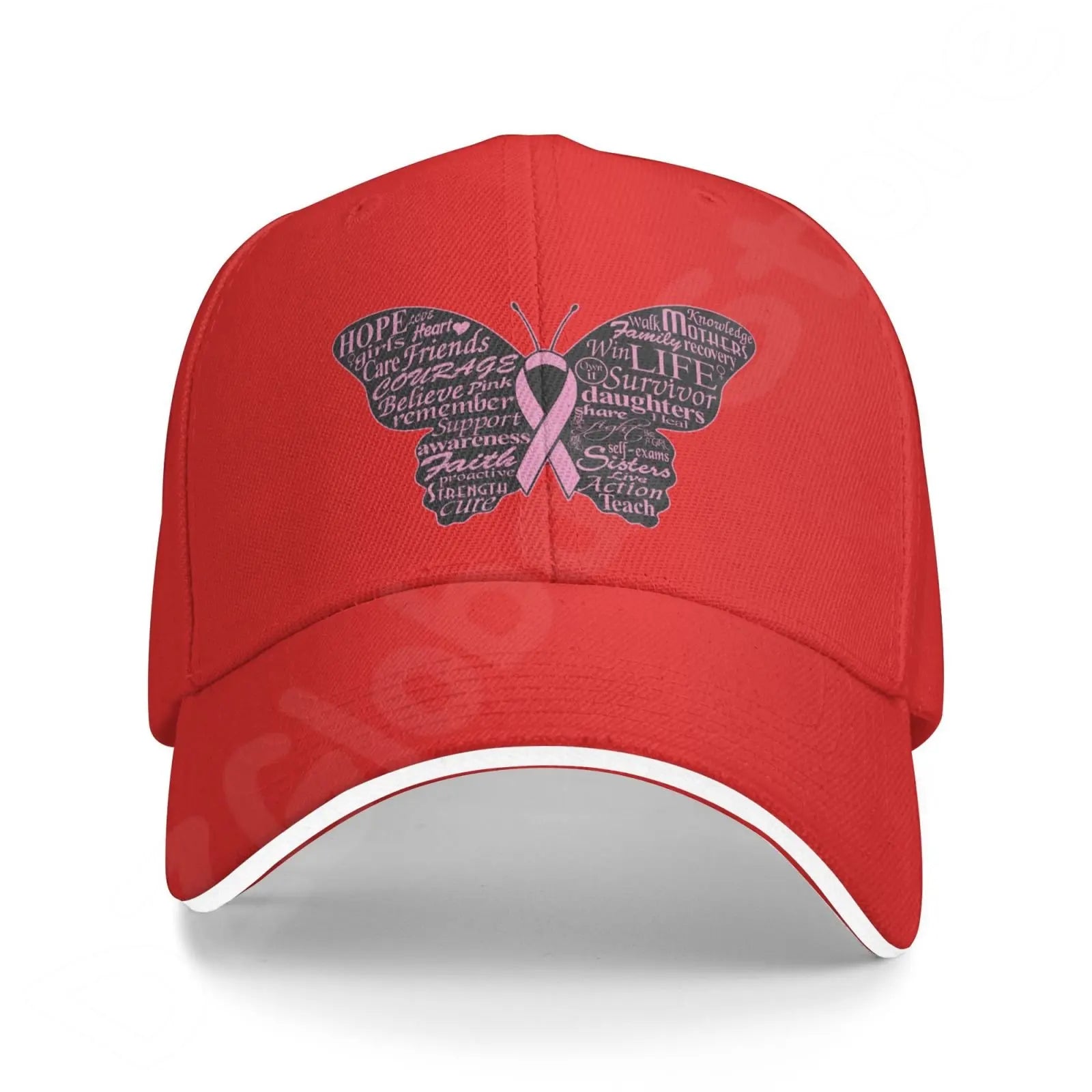 Pink Ribbon Support Breast Cancer Baseball Caps Women Casual Sun Protection Hats Unisex Adjustable Trucker Hat Dropshipping
