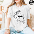 "Hey Cancer" Survivor T-Shirts, Cancer Warrior Shirt, Kitten Awareness Month Tee, Cancer Fighter Gift Shirt for Women Clothing