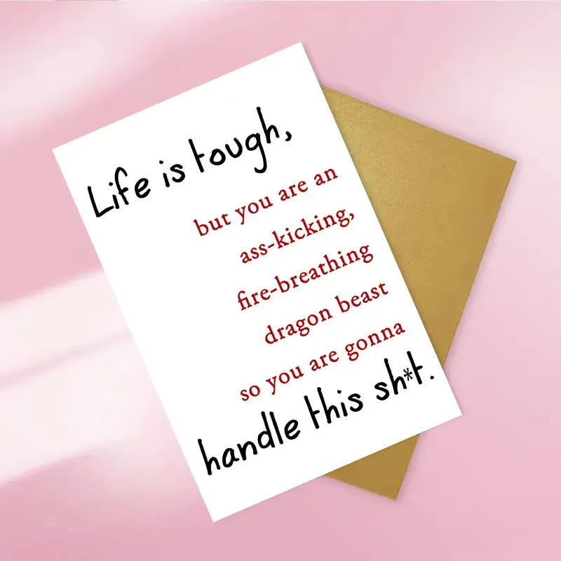1pc Unique Get Well Soon Gift Idea For Friends,Funny Creative Encouragement Greeting Card For Him Her, Naughty Inspirational Gif