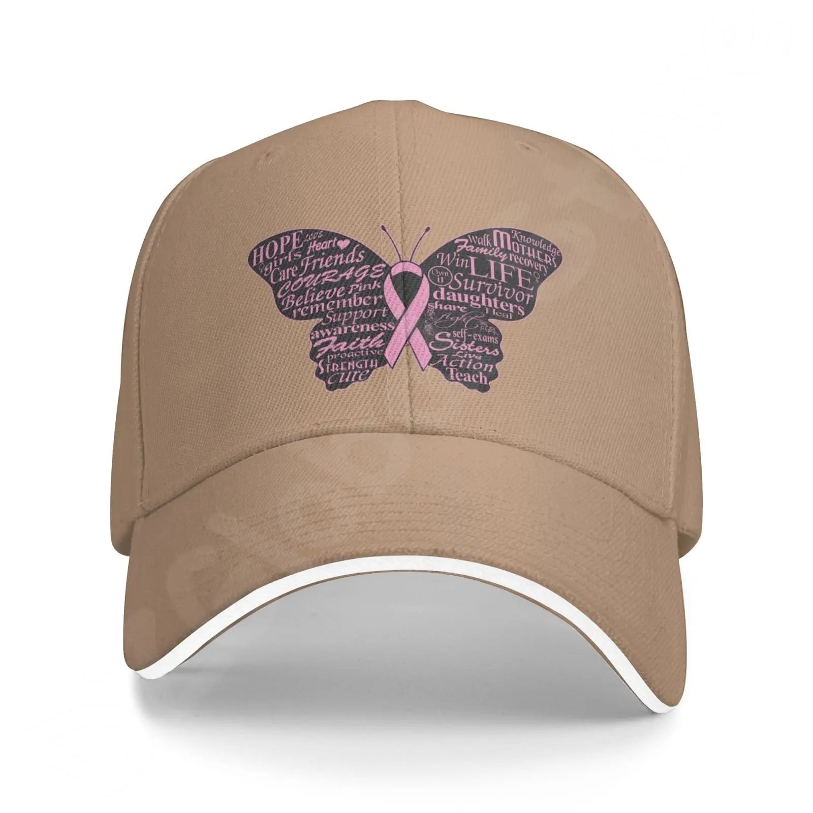 Pink Ribbon Support Breast Cancer Baseball Caps Women Casual Sun Protection Hats Unisex Adjustable Trucker Hat Dropshipping