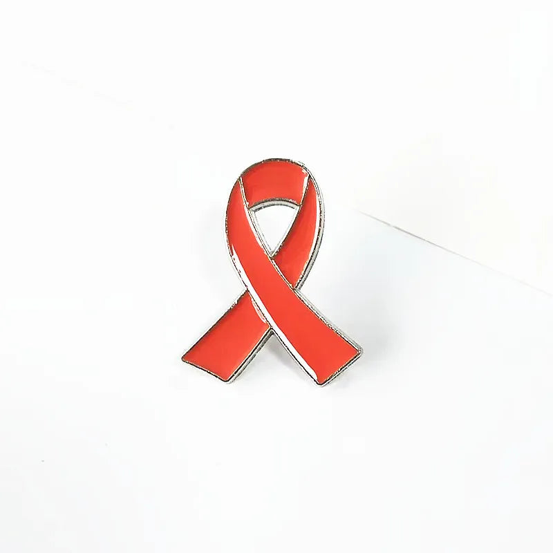 1pc/5pcs/10pcs Colorful Ribbon Broach Pin Bow Tie Symbol Icon Badge Pin Cancer Awareness Lapel Pin