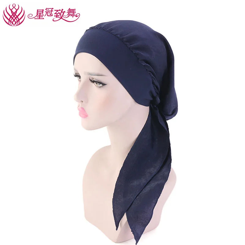 Elastic Wide-Band Boho Print Head Scarf, Sleep Cap & Hair Wrap for Women