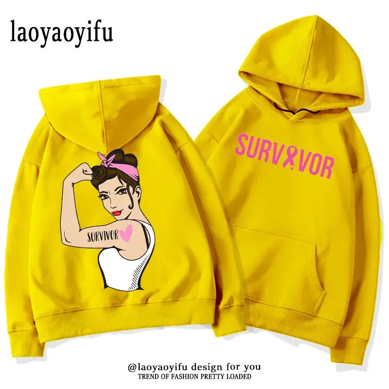 Breast Cancer Awareness Motivational Fighter Graphic Pullover BREAST CANCER AWARENESS Pink Ribbon Tree Woman Hoodies