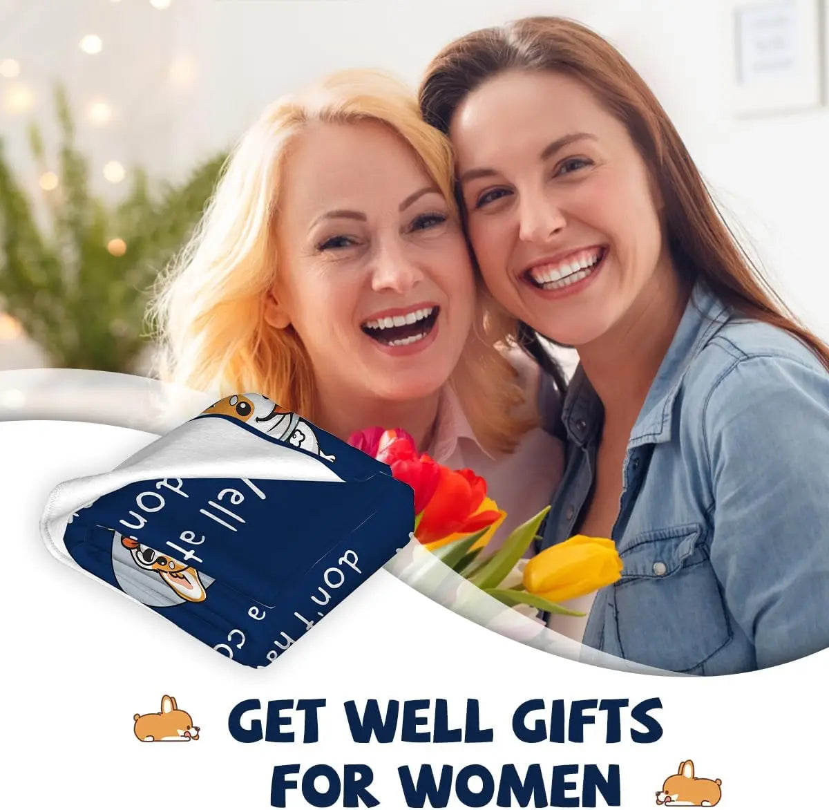 Get Well Gifts for Women/Men After Surgery,  Get Well Blanket. At least you don't have to wear a cone
