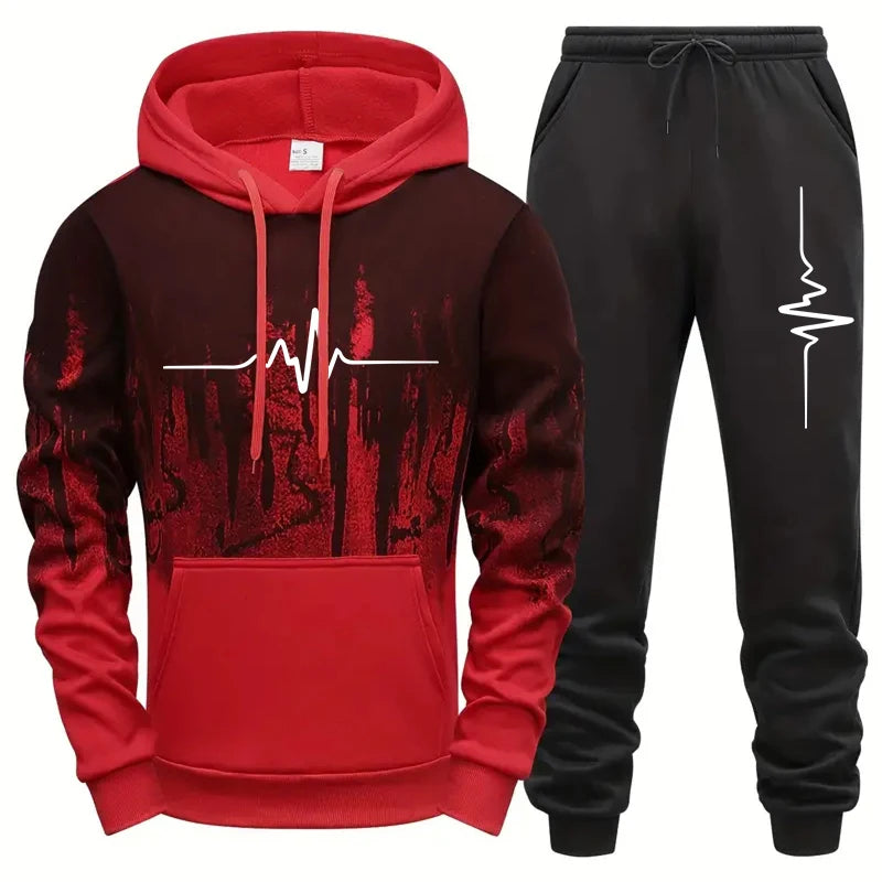 Autumn Winter High Quality Men's Tracksuit Casual Jogging Men Versatile Sweatshirts Sweatpants Fashion Daily Sports Hoodies Set