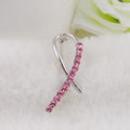Pink Ribbon Brooch for Breast Cancer Awareness Month And Breast Cancer Day Activities Fashionable Jewelry for Support