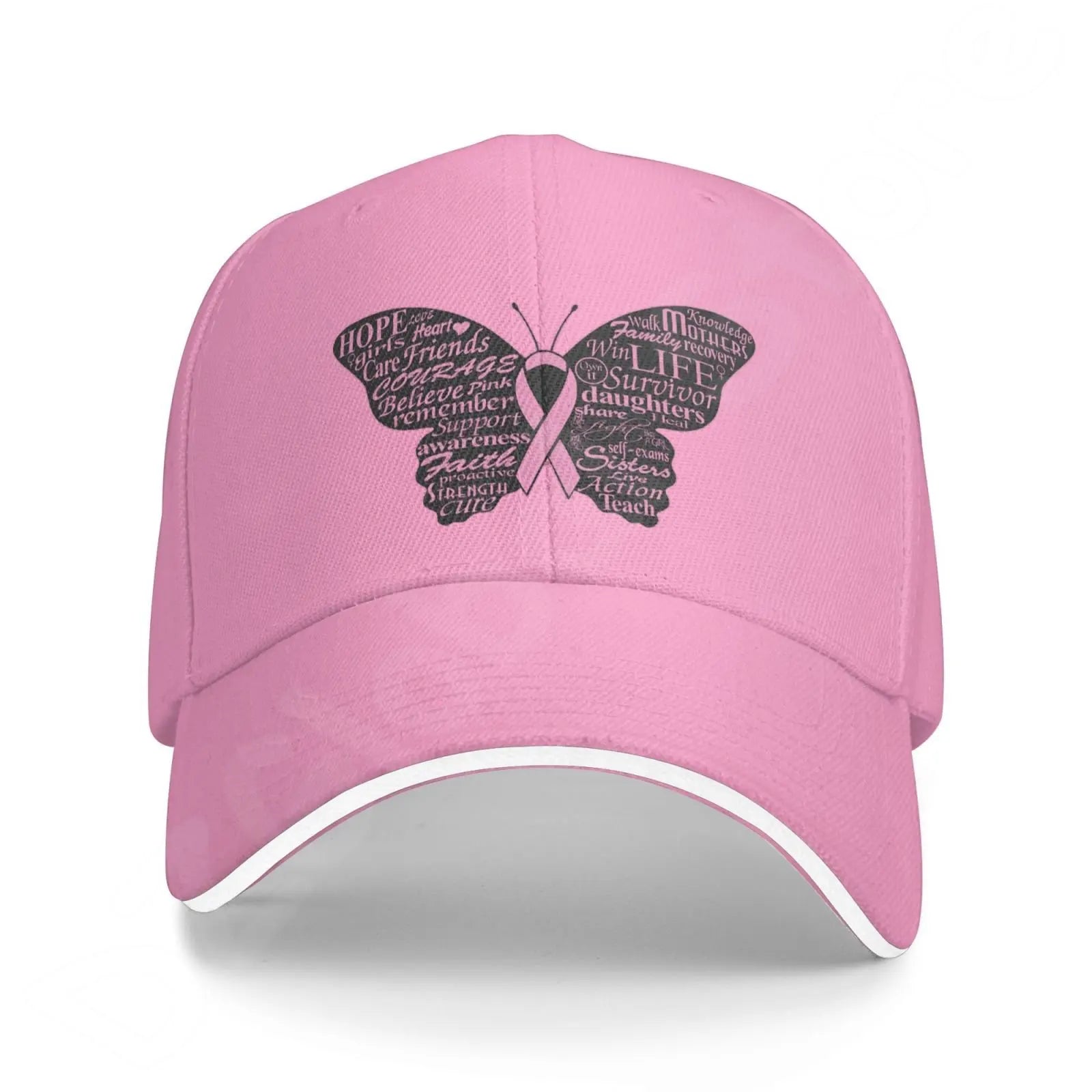 Pink Ribbon Support Breast Cancer Baseball Caps Women Casual Sun Protection Hats Unisex Adjustable Trucker Hat Dropshipping