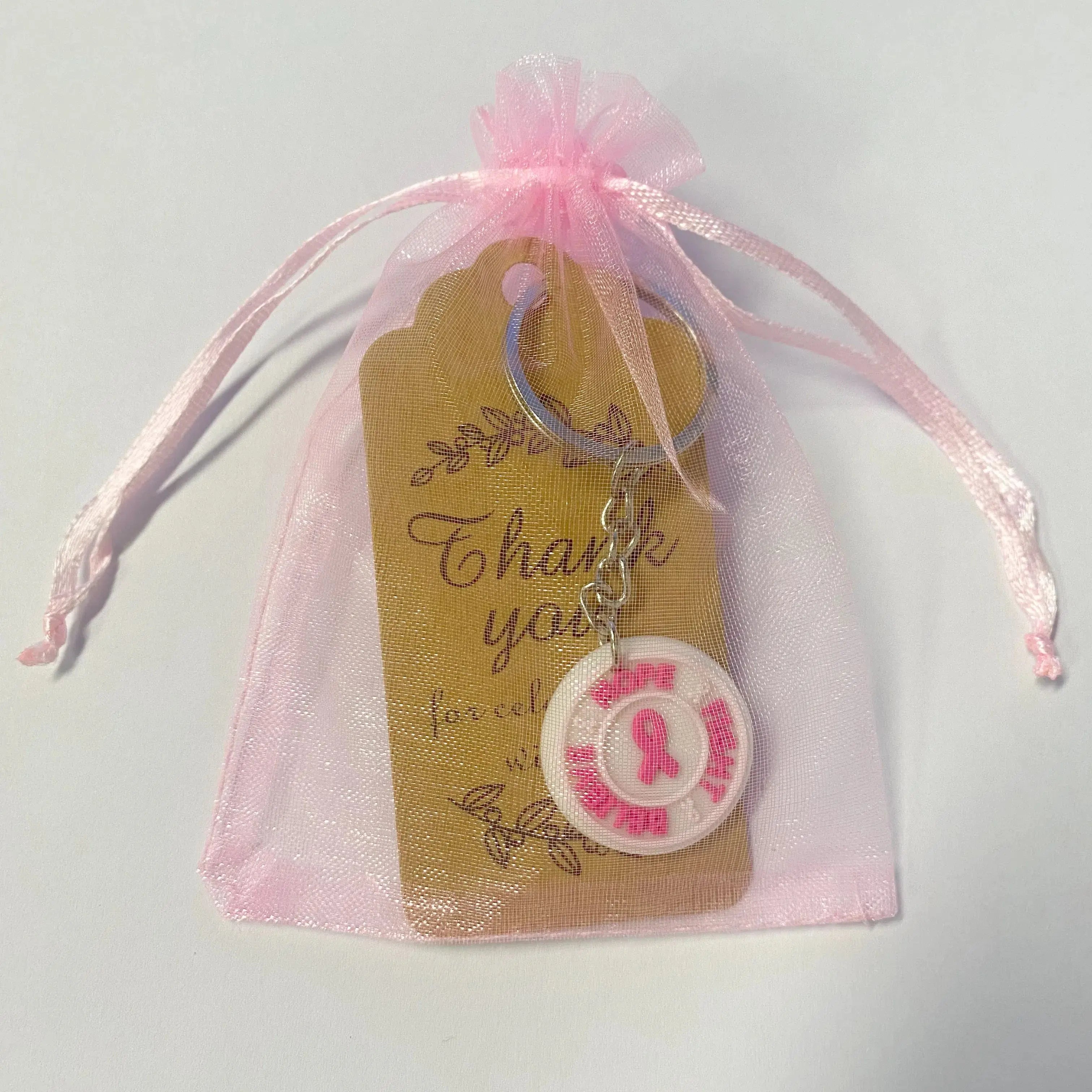 10 Sets Breast Cancer Awareness Keychains, Inspirational Gifts for Cancer Survivors and Fighters