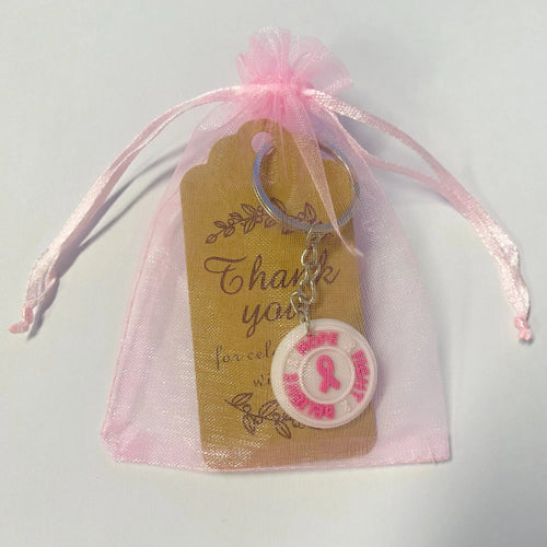 10 Sets Breast Cancer Awareness Keychains, Inspirational Gifts for Cancer Survivors and Fighters
