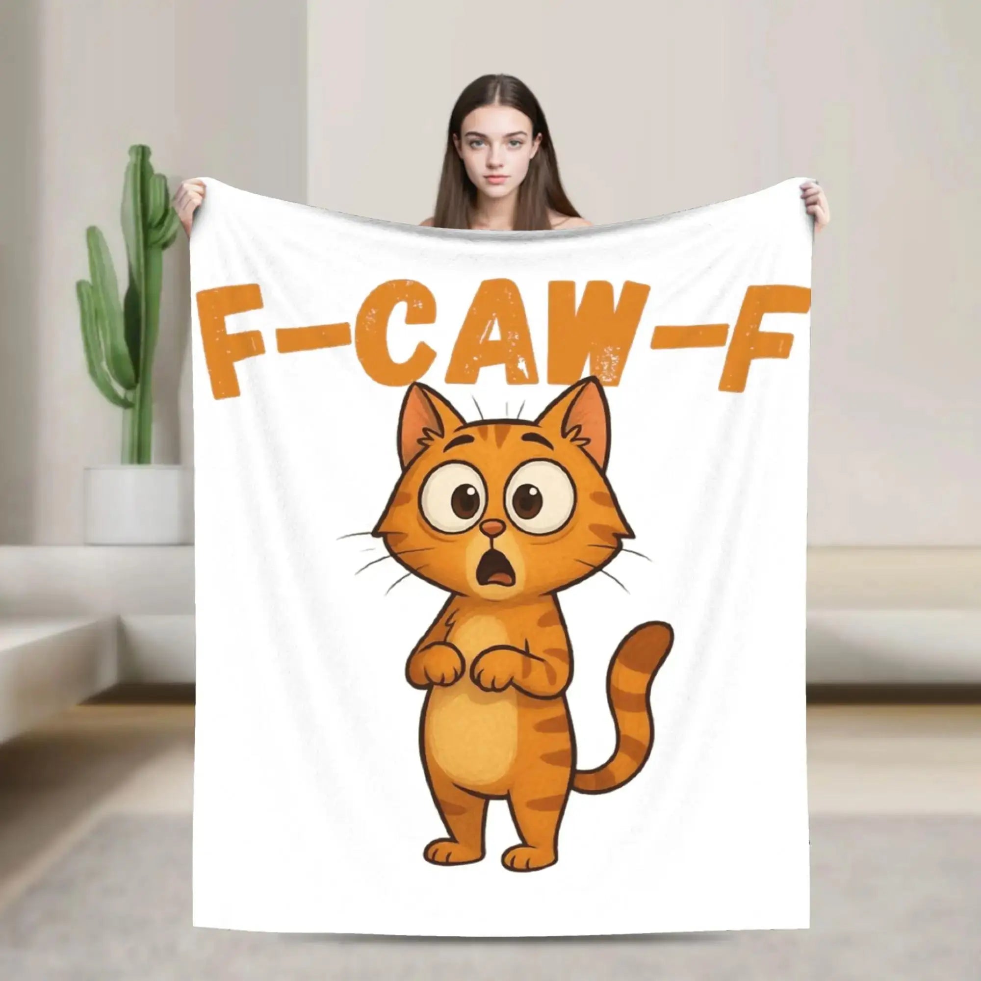 FCawF Rooster Meme Funny Chicken Fcawf Breast Cancer Awareness Blanket Super Warm Winter Bedding Throw for Chair Sofa Bed Cover