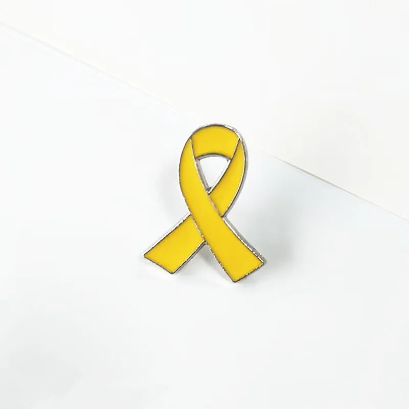 1pc/5pcs/10pcs Colorful Ribbon Broach Pin Bow Tie Symbol Icon Badge Pin Cancer Awareness Lapel Pin