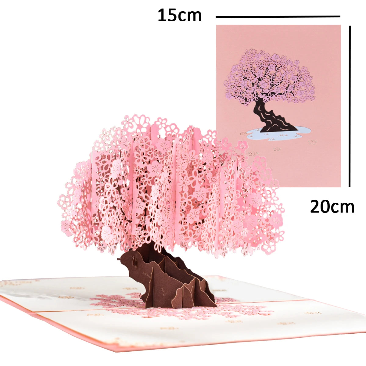 Pop-Up Flower Card Flora 3D Greeting Card for Birthday Mothers Father's Day Graduation Wedding Anniversary Get Well Sympathy