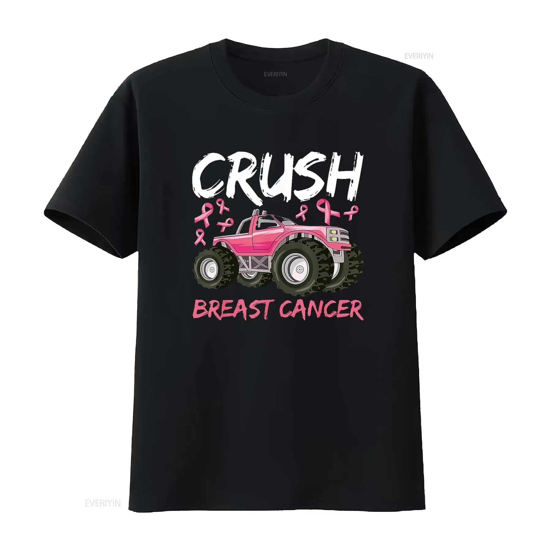Mens Boys Breast Cancer Awareness T Shirt For Kids Toddlers Black Small vintage Washed homme Slightly Versatile